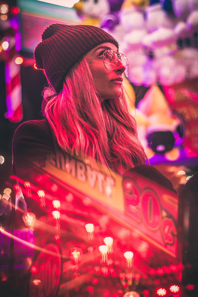 girl in neon lights