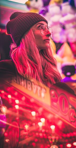 girl in neon lights